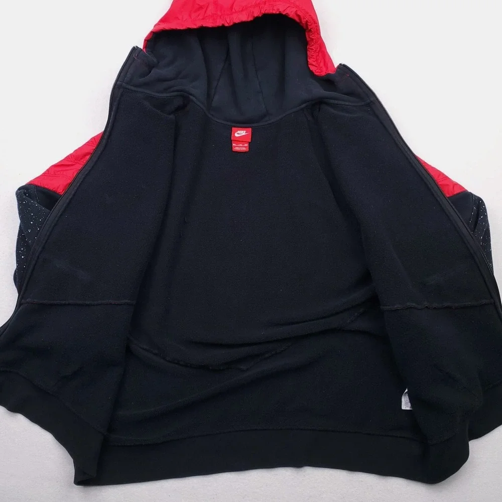 Vintage Nike Air Windrunner Hoodie Men XXL Black Red BRED Galaxy Jacket Full Zip